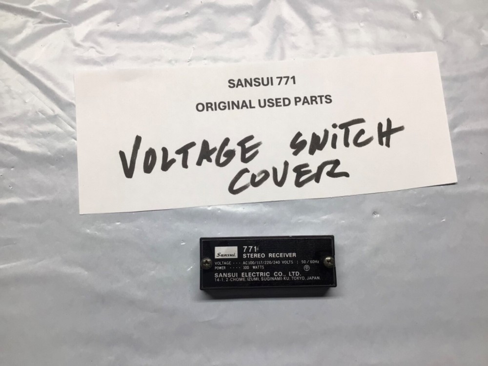 Sansui 771 rear panel voltage switch cover with screws