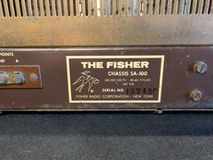 The Fisher SA-100 Stereo Tube Power Amplifier