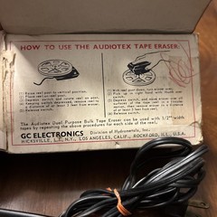 Audiotex Dual Purpose Bulk Tape Eraser.