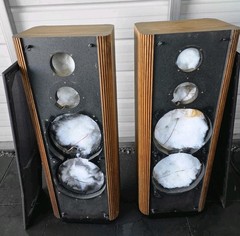 Vintage Infinity RS 4b Wood Speaker Box Cabinet Empty No Speakers Repair/Restore