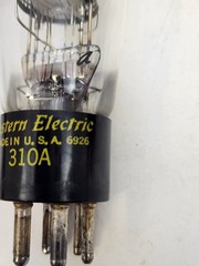 Pair of Western Electric 310A Tubes, Both Tested 1800 Micro-mhos ,6626 & 6926