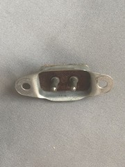 Cheater Cord Male Chassis mount socket NON-POLARIZED 7A 125V used 1960s RAYPAR