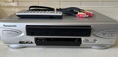 Panasonic PV-V4623S Silver Omnivision VCR Blue Line VHS Player w Remote – Tested