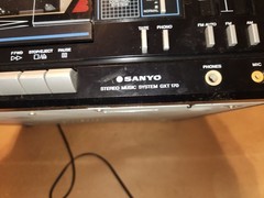 Sanyo Model GTX 170 Vintage Turntable Vinyl Record Player Taiwan 1985 Date Code