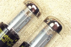 2, NEW, Westinghouse 6SN7GTB, TALL bottle, 1964, matching pair, 6SN7GT
