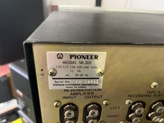 Pioneer SR-202 Stereo Reverberation Amplifier Vintage