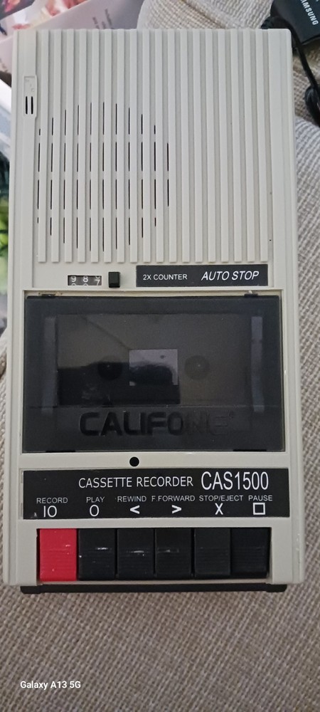 Califone Cassette Recorder CAS1500 with Microphone and Power Supply For Parts