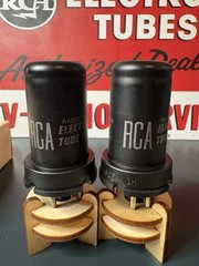 Matched Pair 1959 RCA 6C5 Metal Tubes 539C Tested NOS NIB 🔈