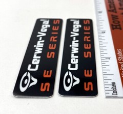 Cerwin Vega SE Series Speaker Badge Logo Emblem Aluminum Pair CV