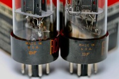 NOS RCA 6SN7-GTB 6SN7 TROPHY MATCHED PAIR BLACK FLAT-PLATE TUBES MADE 1960’s