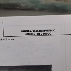 MORSE/ELECTROPHONIC TR-7100CC Stereo Receiver Manual 1974 PHOTOFACТ
