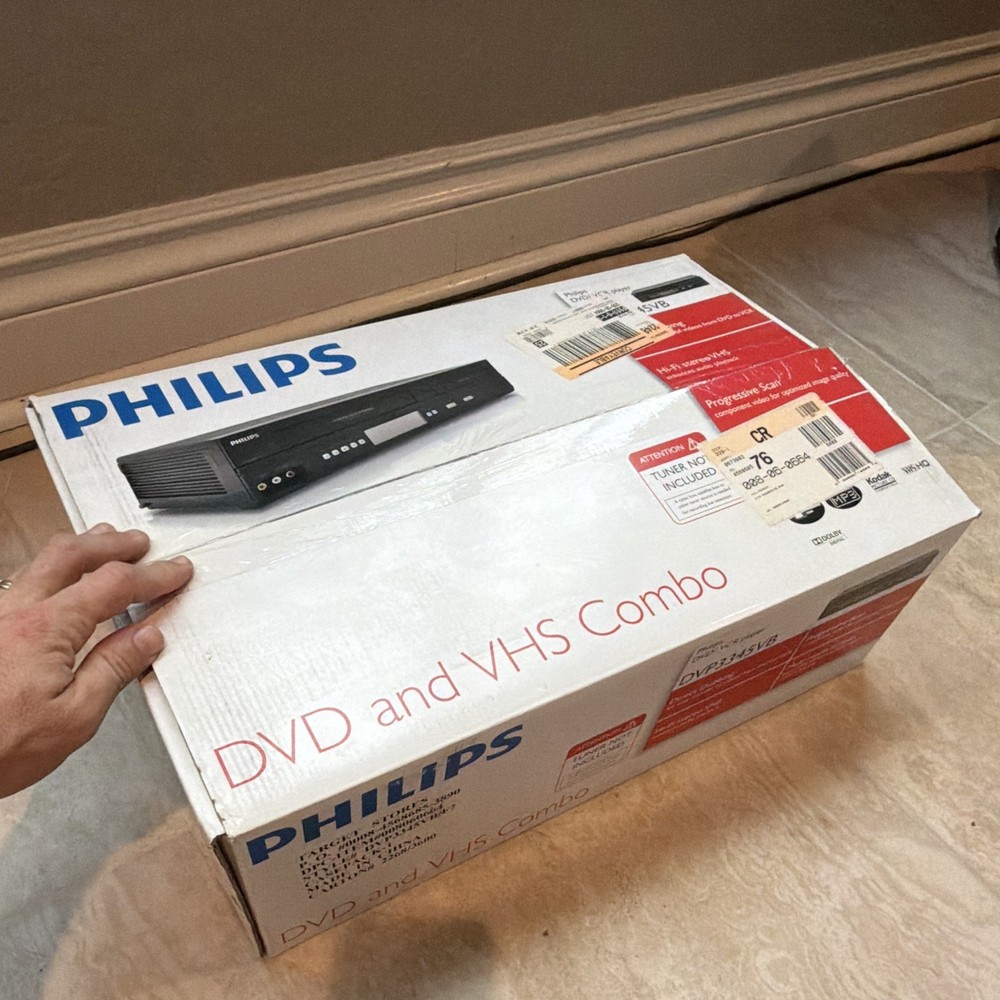 Philips DVP3345VB DVD/VCR Combo Player, VHS & DVD Playback, 4-Head