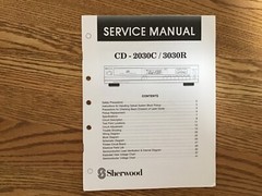 Sherwood cd-2030c 3030r service manual original cd player