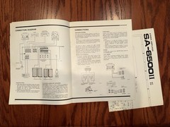 Original Vintage Pioneer Amplifier SA-6500 II Owner’s Manual + Wiring Schematic