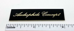 Custom Engraved Solid Brass Audiophile Concept Turntable Badge Dual