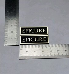Epicure Speaker Badge Logo Emblem Brushed Gold Pair