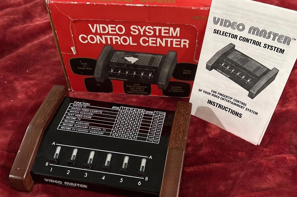 Video Master, Lance Industries Selector Control System, 1982 w Box, Manual