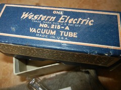 Western Electric WWI VT-1 and NIB 215-A , radio tubes, Ham Estate, Nice, Rare