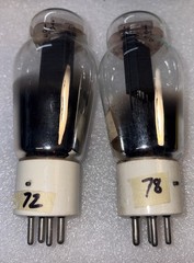 Pair Western Electric VT-25-A 10 Vacuum Tubes TV7 Tested Strong Closley Matched