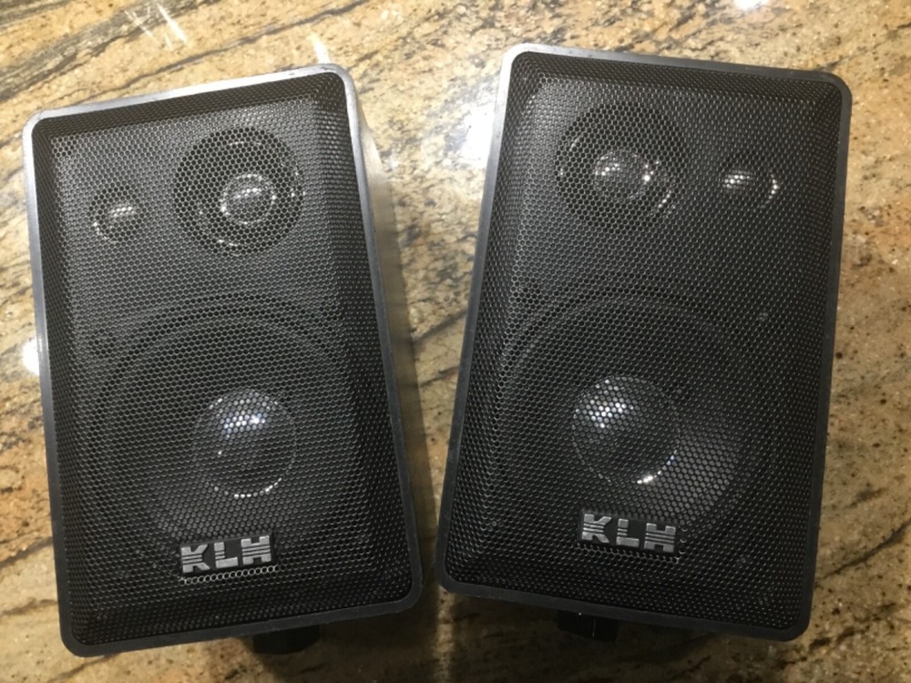 KLH 403-A Bookshelf / Wall mount Stereo Speakers Linear Dynamics Black