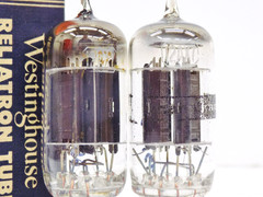 Nice Pair of Tested 1957 Westinghouse/Harman Kardon Branded 12AX7 Vacuum Tubes