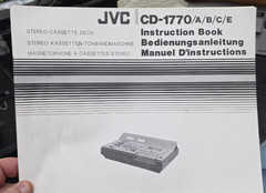 JVC CD-1770 Top Loading Stereo Cassette Deck w/ Noise Reduction ANRS