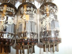 One Lot Eight 6DJ8 / ECC88 Tubes, Philips Amp B/B, Early Vintage 1962, Tested