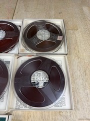 Lot of 7 Scotch Used Mixed Lengths Reel To Reel Tapes 7” Tenzar 150 203