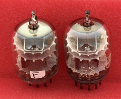 Two GE 6386 Tubes /Amplitrex Tested Balanced / D Get / x3 Mica / Early Type 1956