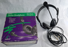 Mint in Box Addison ATT 2 Vintage Stereo Headphone +Boom Microphone Taiwan Made!