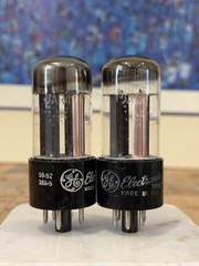 Pair Matched RCA GZ34 5AR4 Tubes Copper Lined Plates TV7 TESTED Near NOS LEVELS