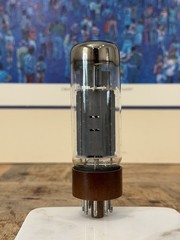 Amperex by GE EL34 6CA7 Tube XF4 DD Getter Brown Base Holland TV7 TESTED STRONG