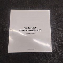 Vintage Bentley Model 100C Portable 5″ Black & White TV Television Owners Manual