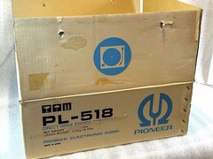 Vintage Pioneer PL-518 Direct Drive Turntable Near Mint Original Box and Packing