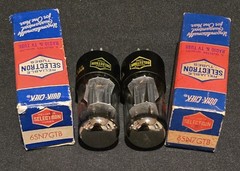 RCA SELECTRON 6SN7 GTB TUBE 1957 TALL BOYS CHROME TOPPED HALO MATCHING SET NIB