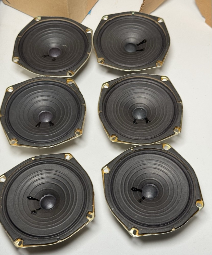 (6) Vintage Arkay 31-5003 Speakers Small 4.75” New Old Stock