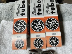 5 GE 6080 Vacuum Tubes 3 NOS Matching Codes Black Plate Power Amplifier Plus 2