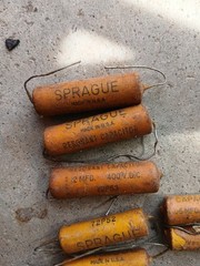 10 NOS Vintage SPRAGUE 72P51 72P52 72P53 400 Volt DC Molded Paper Capacitors