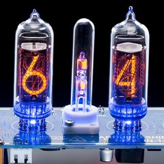 Glass Column with 2 NE-2H Neon Lamps+Holder for IN-14 IN-8 Nixie Tubes Clocks