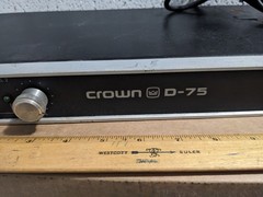 VINTAGE CROWN D-75 STEREO AMPLIFIER D75 MADE IN USA 240 WATTS OLD SCHOOL COOL