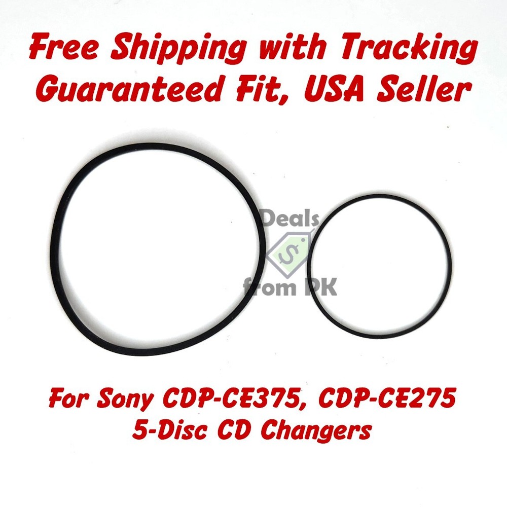 Belt Kit, Sony CDP-CE375 CDP-CE275 5-Disc Carousel CD Changer FREE SHIP TRACKING