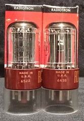 RCA 5692 6SN7 GT TUBE 1960s 10,000 HOUR RED BASE MATCHING SET NIB
