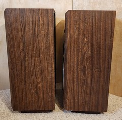 Pair of Vintage Cerwin Vega AT-12 Floor 3-Way Speakers Original Covers Tested