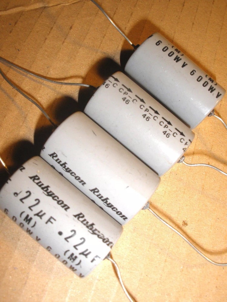 Two (2) Rubycon PIO Paper Capacitor 0.22uf 600V for SE 45 2A3 300B VT52 Tube Amp