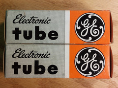 Closely Matched Pair of GE 6CA7 EL34 NOS NIB Vacuum Tubes #2