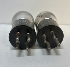 2 National Union branded vacuum tubes Type 45 power amplifier triode ST shape