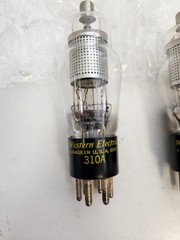 Pair of Western Electric 310A Tubes, Both Tested 1800 Micro-mhos ,6626 & 6926