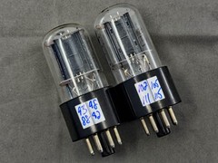 (2) RCA 6SN7GTB Tall Bottle Tubes Staggered Black Plates D Getters Tests Strong