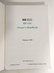 Hewlett Packard HP 15C Scientific Calculator / slipcase / Owner’s Handbook