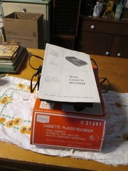 Vintage Sears Cassette Player/Recorder 6121591 Original Box Tested Good